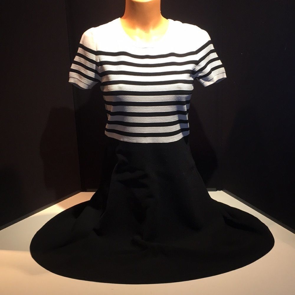 Talbots Black and White Dress - Size M Petite